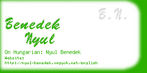 benedek nyul business card